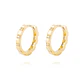 Aros de Oro 18kt Argollas Circon 12 mm 9330 - Miniatura 1