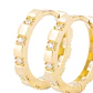 Aros de Oro 18kt Argollas Circon 12 mm 9330 - Miniatura 2