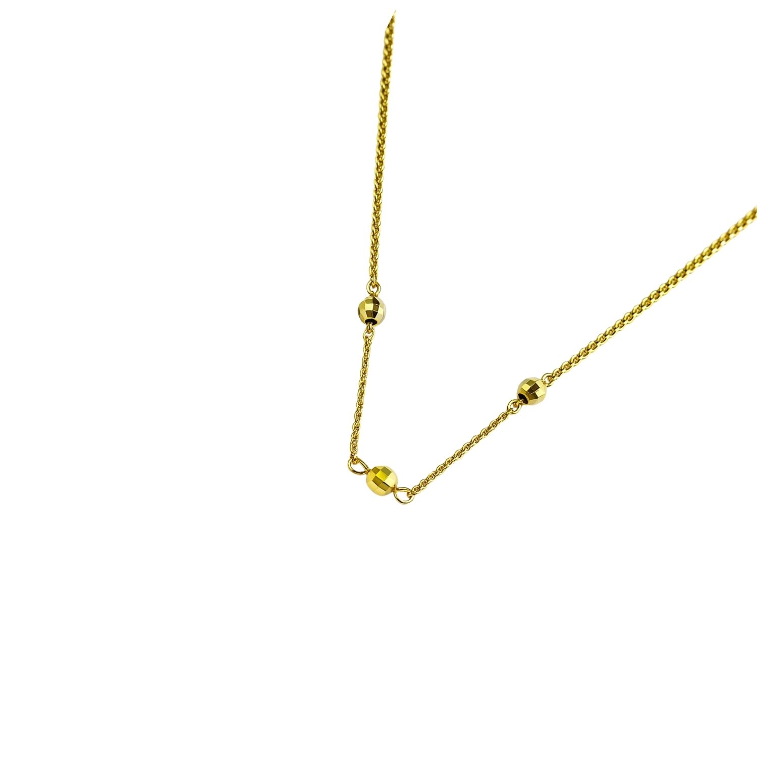 Collar Oro Amarillo 18kt Esferas Facetadas 1