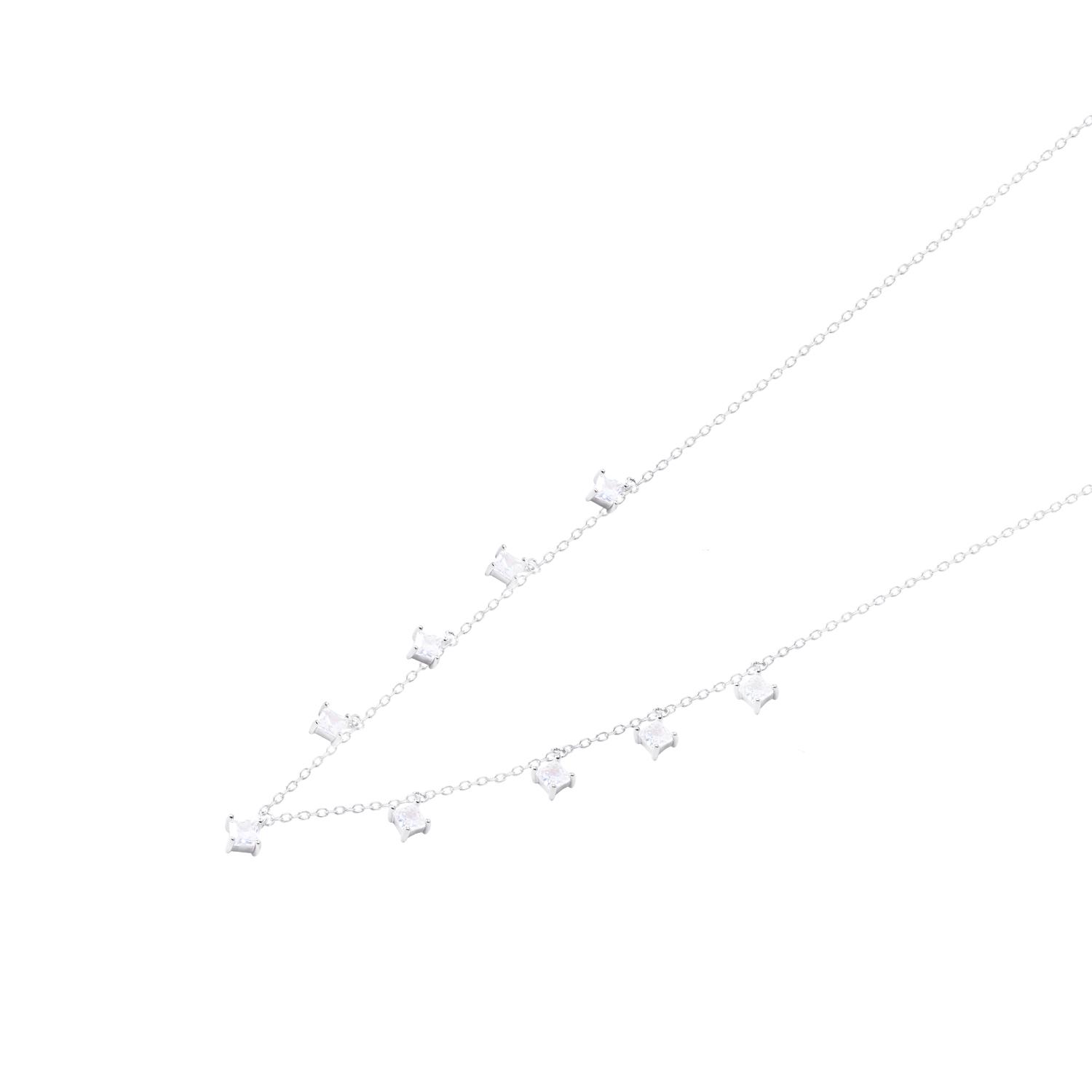 Collar de Plata Esterlina 925 Choker 9 Circones Colgantes 1