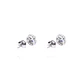 Aros Oro Blanco 18kt Diamantes 30 Pts y Zafiro 1,34 Qlts - Miniatura 3