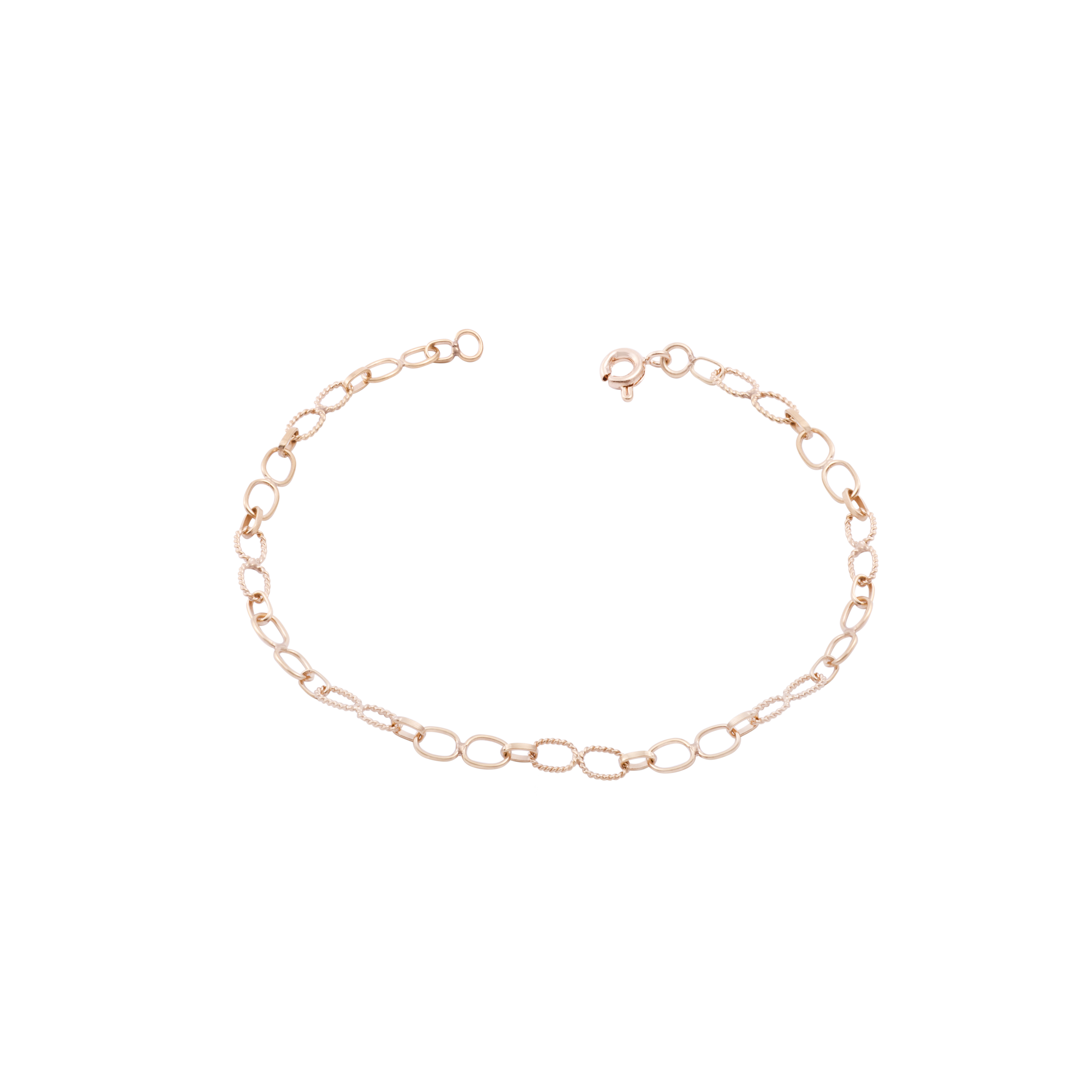 Pulsera Oro Miel 18kt Eslabon Torcido 1