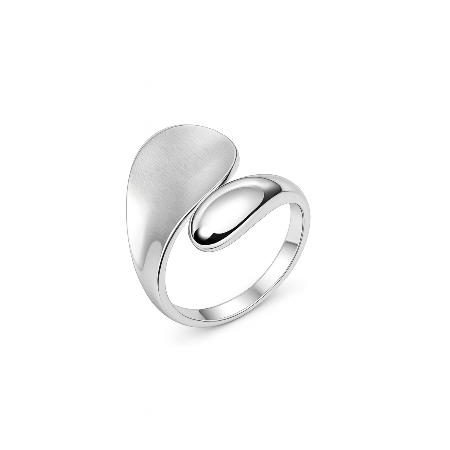 Anillo de Plata Esterlina 925 Liso Cruzado 1