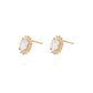 Aros de Oro 18kt Circonita 6MM Oval - Miniatura 2