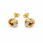 Aros Oro Amarillo 18kt Nudo Tricolor - Miniatura 2