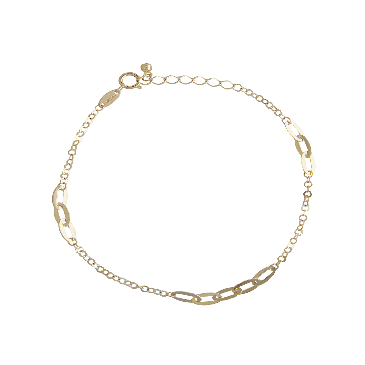 Pulsera de Oro 18kt Tres y Cinco Eslabones 1