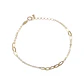 Pulsera de Oro 18kt Tres y Cinco Eslabones - Miniatura 1