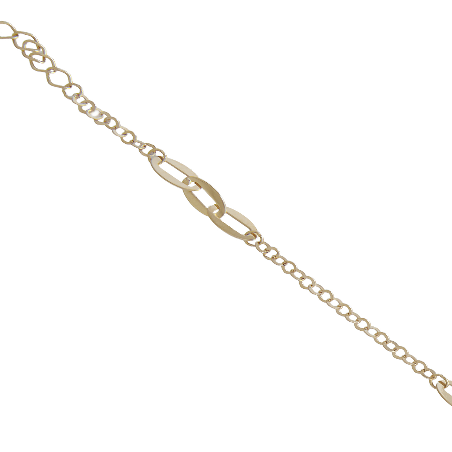 Pulsera de Oro 18kt Tres y Cinco Eslabones 2