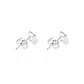 Aros de Plata Esterlina Rectangular Con Circonita - Miniatura 3