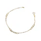 Pulsera de Oro 18kt Tres y Cinco Eslabones - Miniatura 3