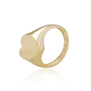 Anillo de Oro 18kt Corazon Sello