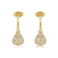 Aros de Plata Esterlina 925 Chinita Circonita Revestida en Oro - Miniatura 1