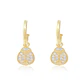 Aros de Plata Esterlina 925 Chinita Circonita Revestida en Oro - Miniatura 3
