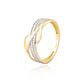Anillos de Oro 18kt Modelo Entrelazado con Circón - Miniatura 1