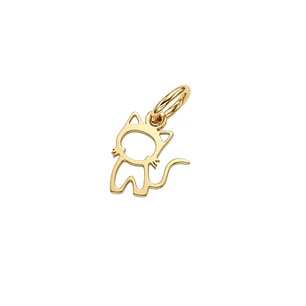 Colgante de Oro Miel 18kt Gatito Chico