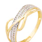 Anillos de Oro 18kt Modelo Entrelazado con Circón - Miniatura 2