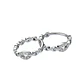 Aros de Plata Esterlina 925 Argollas Cadena con Circonita - Miniatura 2