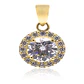 Colgante de Oro 18kt Circulo Circon - Miniatura 1