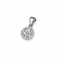 Colgante Oro Blanco 18kt Botón Circonita Central 5MM - Miniatura 1
