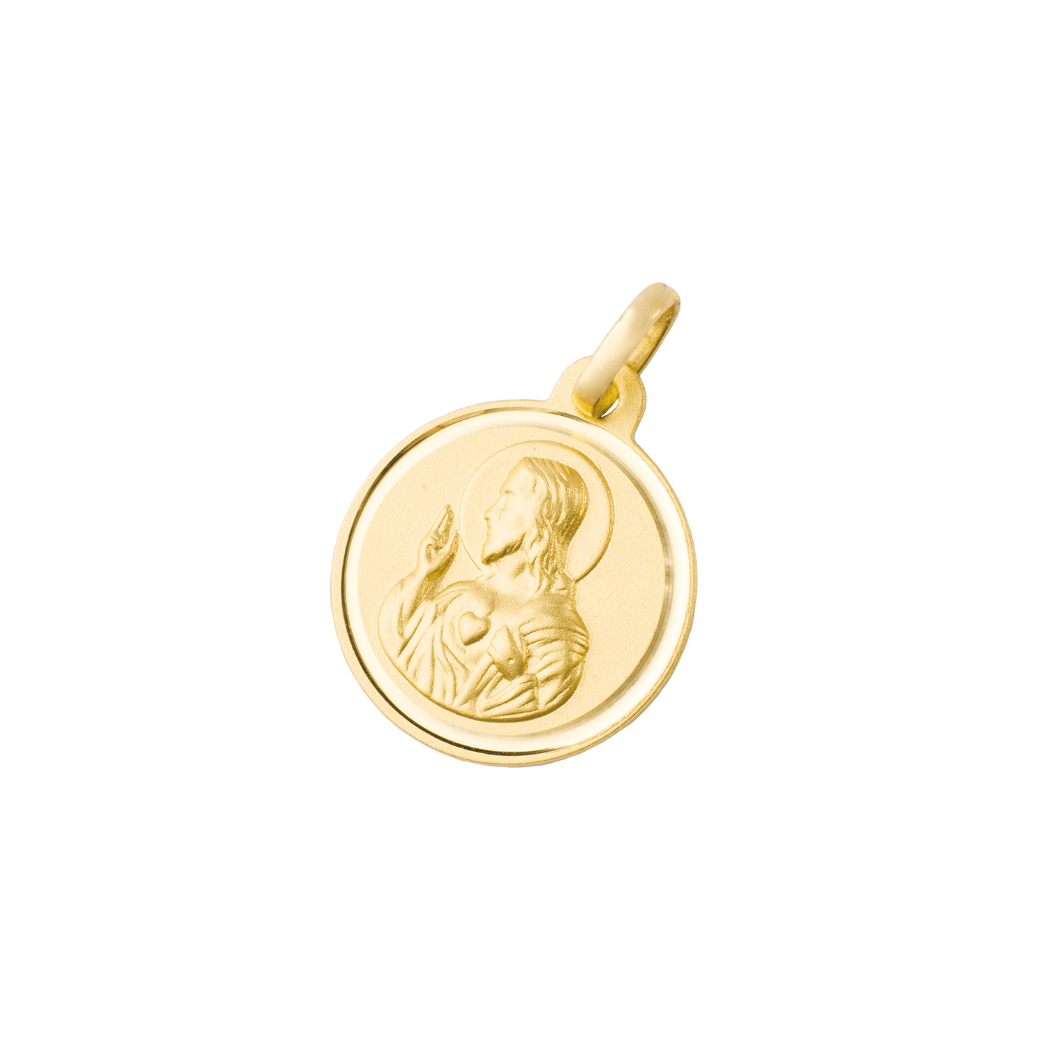 Colgante de Oro 18kt Sagrado Corazon de Jesus 16mm 1