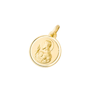 Colgante de Oro 18kt Sagrado Corazon de Jesus 16mm