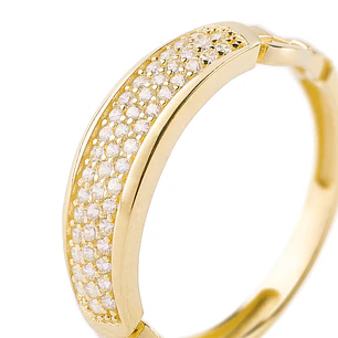 Anillo de Oro 18kt Triple Circon 1265