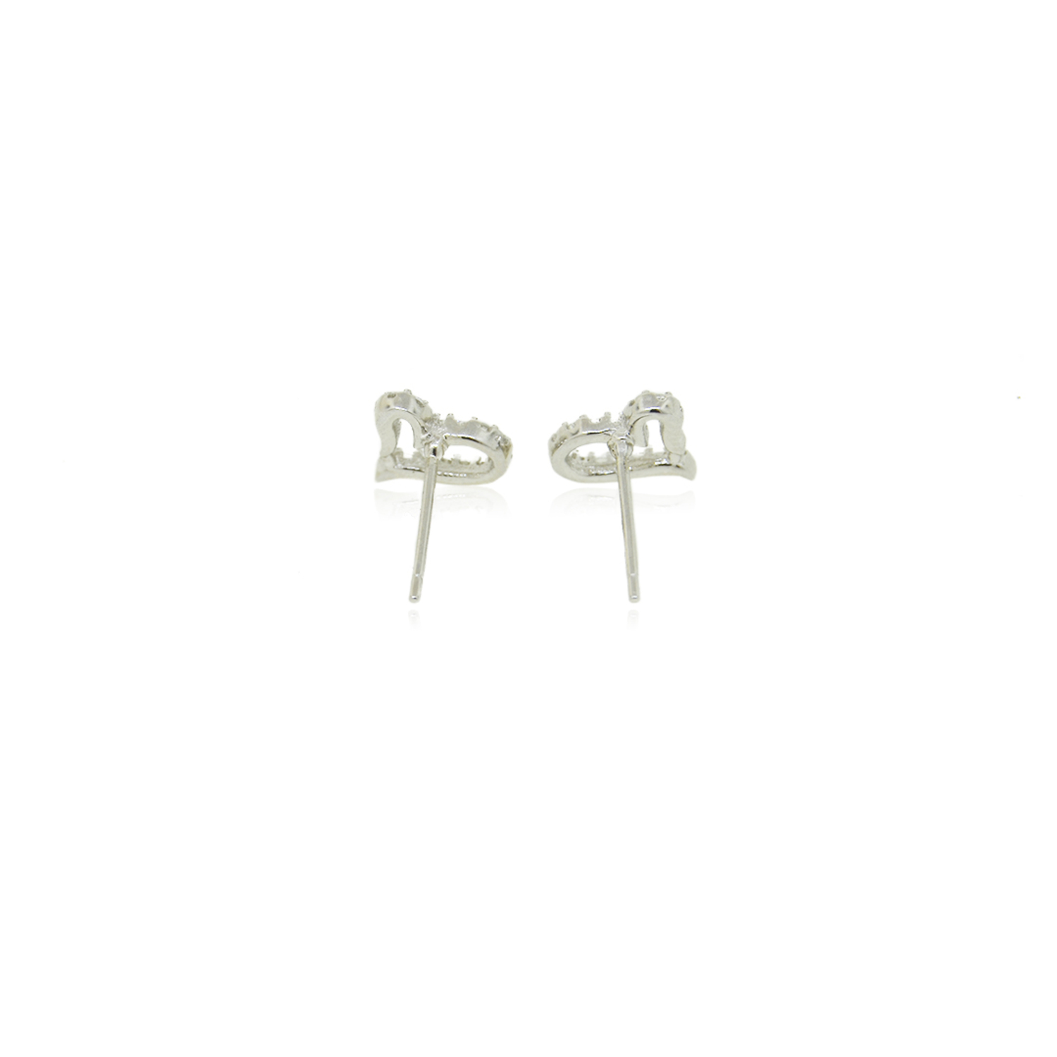 Aros de Plata Esterlina 925 Corazón Circonitas 2