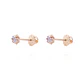 Aros Oro Miel 18kt Agua Marina 2,5mm - Miniatura 1