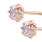 Aros Oro Miel 18kt Agua Marina 2,5mm - Miniatura 2