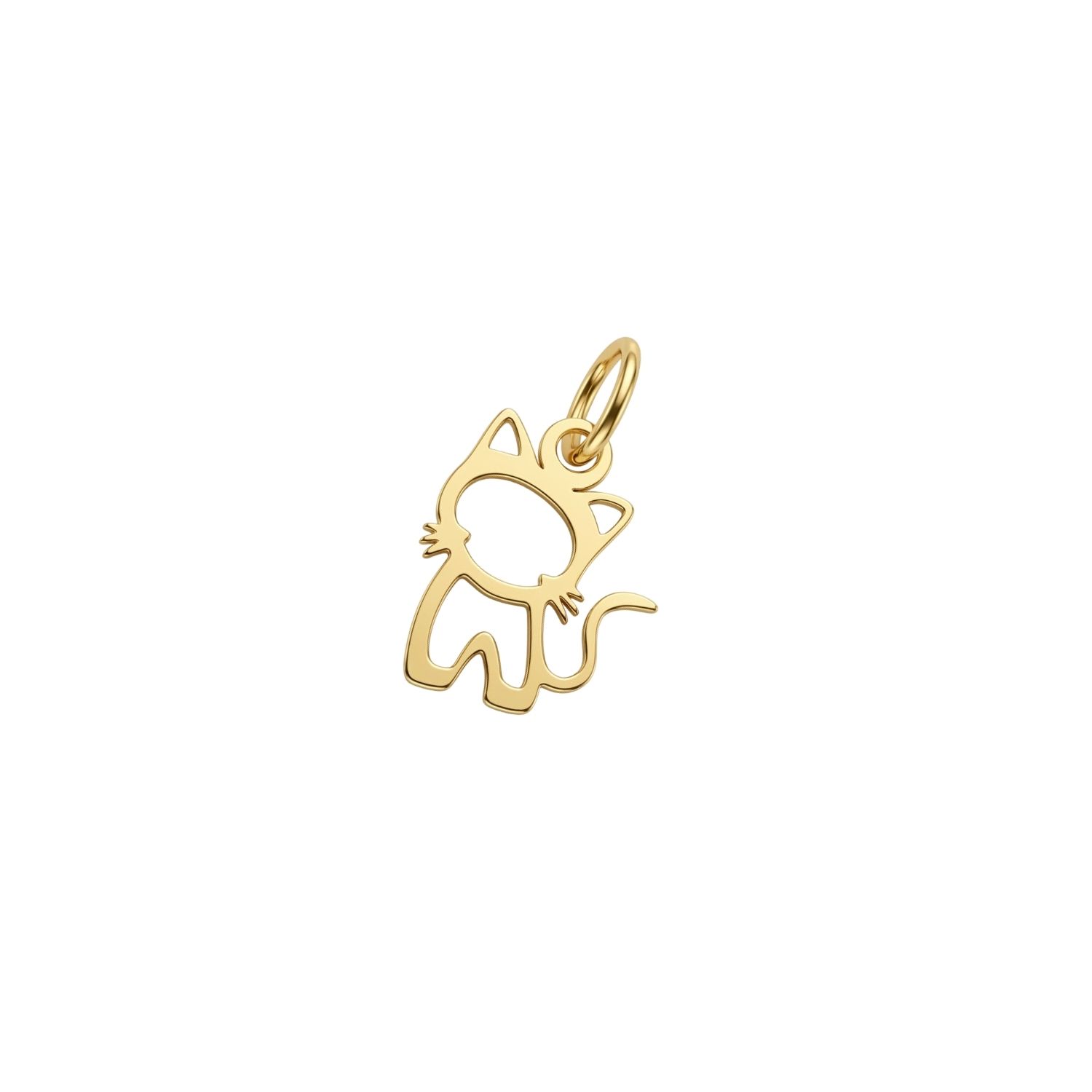 Colgante de Oro Miel 18kt Gatito Grande 1