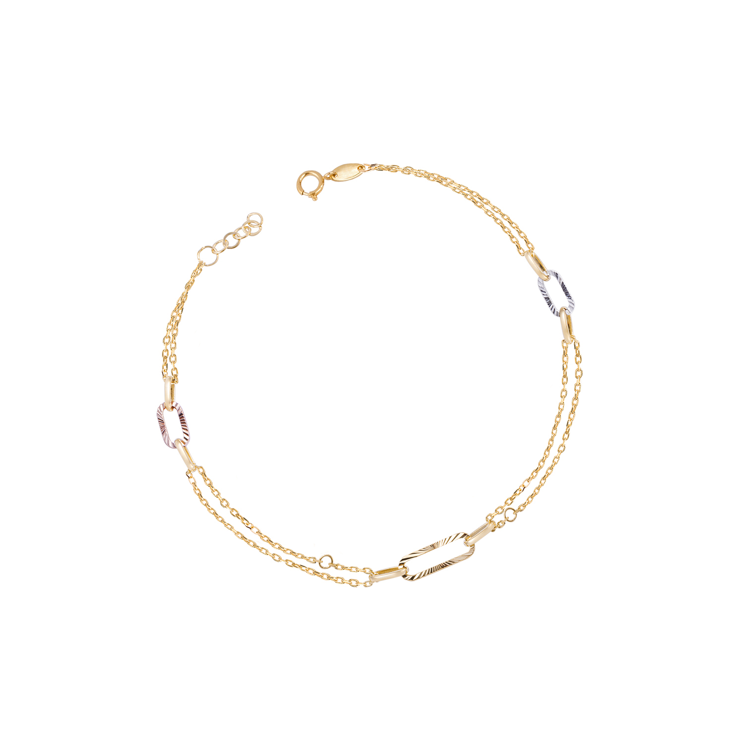 Pulsera de Oro 18kt Eslabón Satinado 1