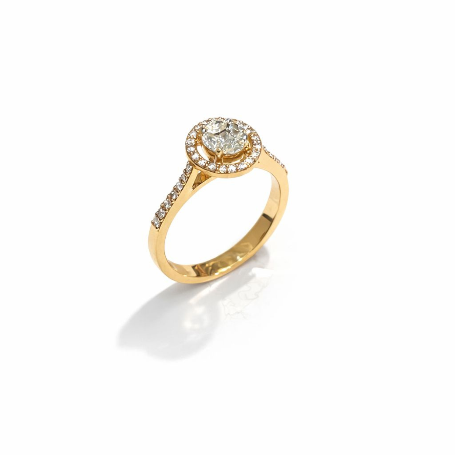 Anillo Oro Rosado 18kt Diamantes 57 Pts 1