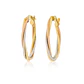 Aros de Oro 18kt Argollas Tipo Torcida  Tricolor - Miniatura 1