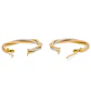 Aros de Oro 18kt Argollas Tipo Torcida  Tricolor - Miniatura 3