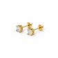 Aros Oro Amarillo 18kt Circonita Central 4MM - Miniatura 3