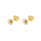Aros de Oro 18kt Corazón con Circonita - Miniatura 3