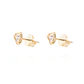 Aros de Plata Esterlina Triangulo con Circonita Revestido en Oro 18kt - Miniatura 1