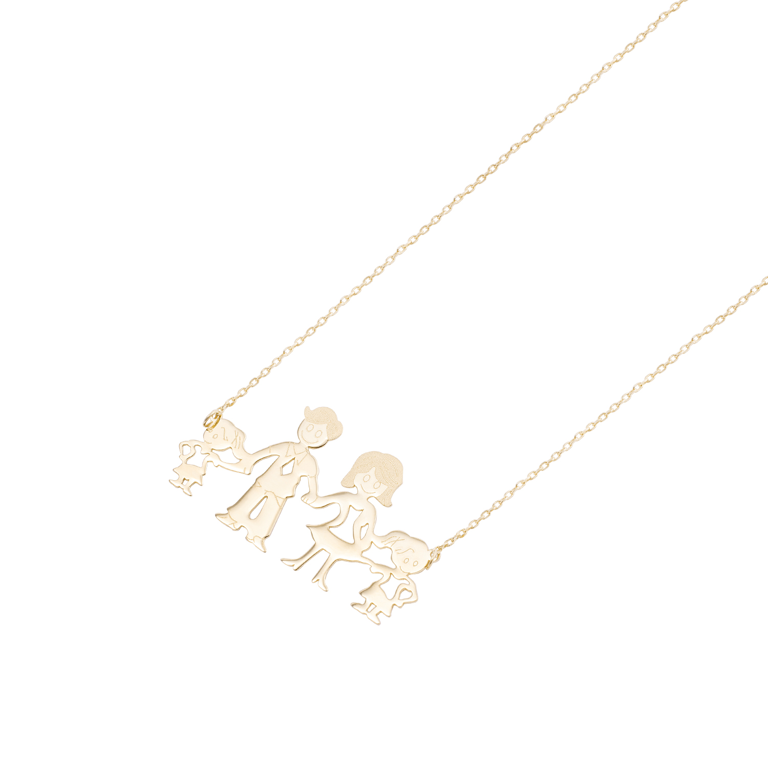 Collar de Oro de 18kt Modelo Familia 2