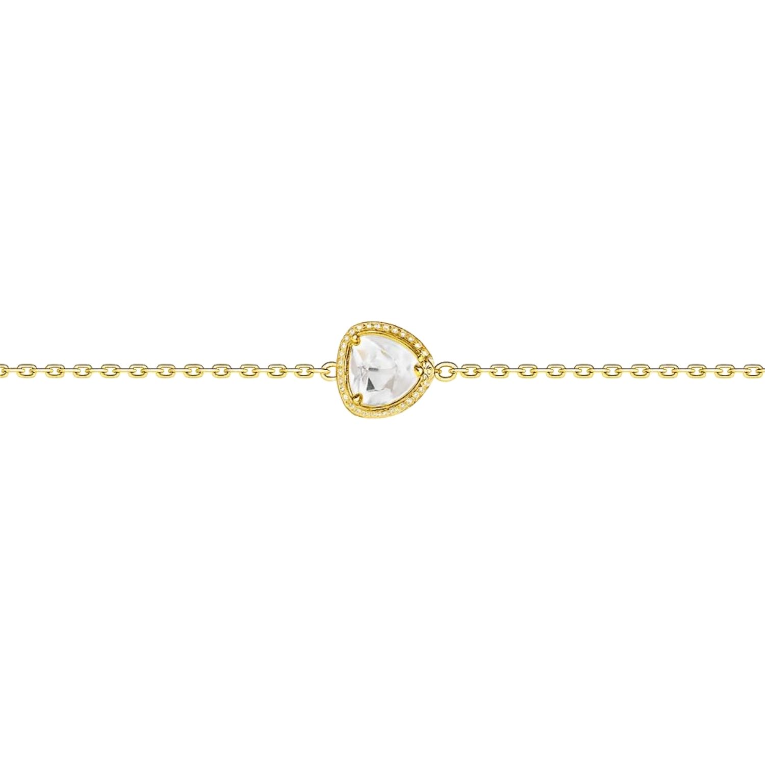 Pulsera Oro Amarillo 18kt Corazón Circonita 3