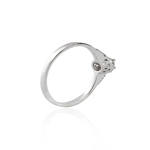 Anillo Compromiso Oro Blanco 18kt Diamantes 20 Pts