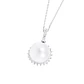 Collar Oro Blanco 18kt Perla 5-6 mm y Diamantes 14 Pts - Miniatura 2