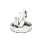 Par Argollas Matrimonio de Platino Gio con Diamante 3x2Pts 4,0mm - Miniatura 1