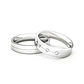 Par Argollas Matrimonio de Platino Gio con Diamante 3x2Pts 4,0mm - Miniatura 2