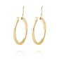Aros de Oro 18kt Argollas Tubo de 20mm - Miniatura 2