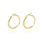 Aros de Oro 18kt Argollas Tubo de 20mm - Miniatura 3