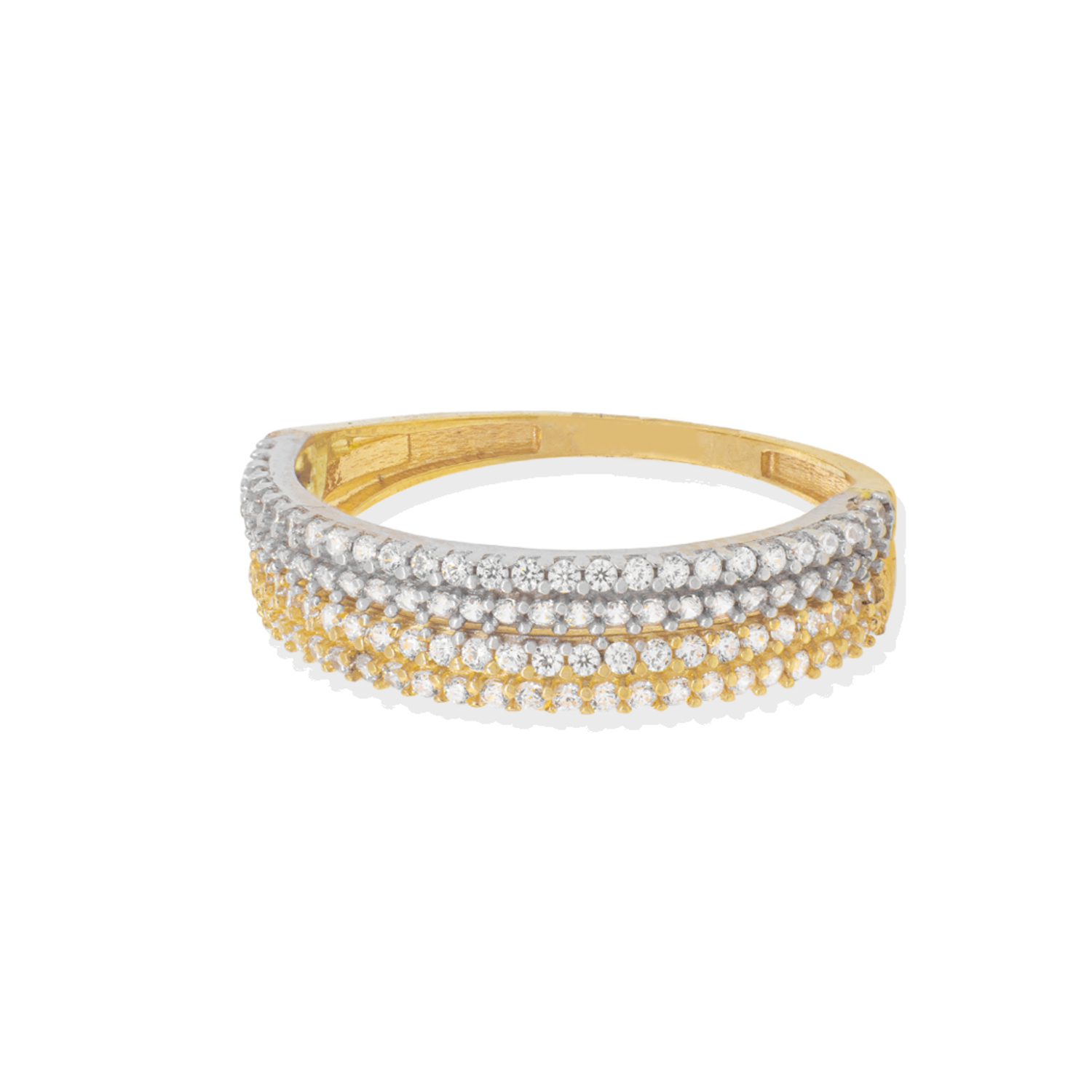Anillo Compromiso de Oro 18Kt Bicolor Circón 2
