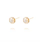 Aros de Oro 18kt Con Circonitas 5mm Punto De Luz - Miniatura 2