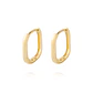 Aros de Oro 18kt Modelo Argollas Cuadradas - Miniatura 1