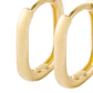 Aros de Oro 18kt Modelo Argollas Cuadradas - Miniatura 2