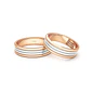 Par Argollas Matrimonio Bicolor de Oro Miel y Blanco 18kt Modelo Count 5,0mm - Miniatura 2